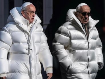 Those viral images of Pope Francis looking stylish in a white puffer jacket are fake