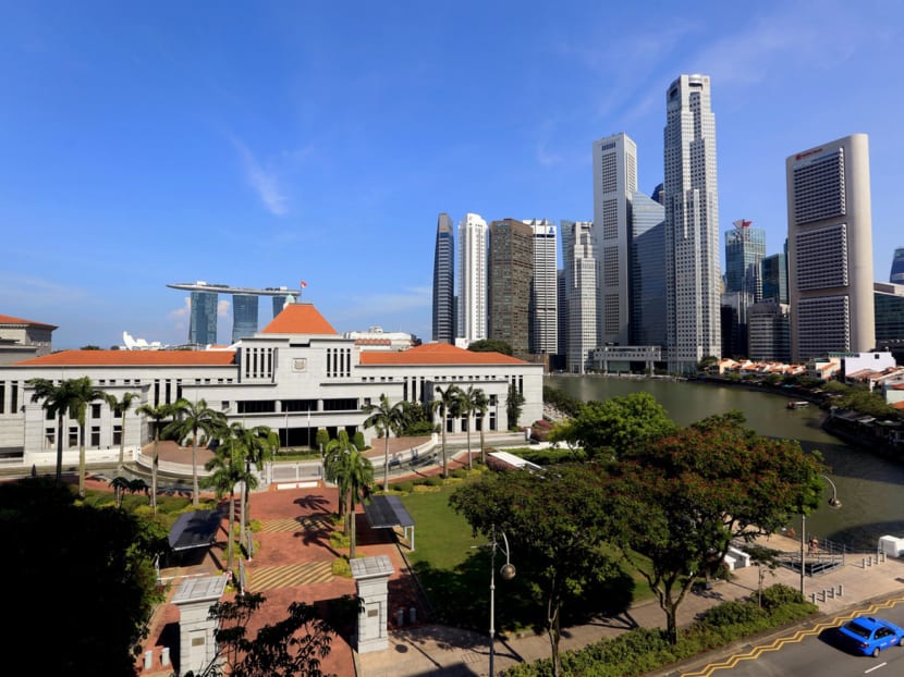 Aerial view of Singapore’s Parliament House and Central Business District. To achieve real breakthroughs, the Government will need to depend more and more on its own innovations. TODAY file photo