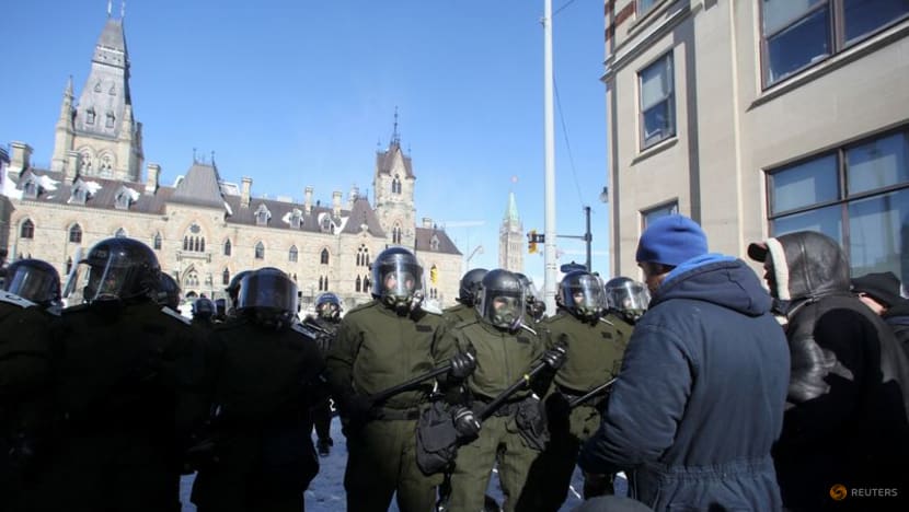 Canadian police use pepper spray, stun grenades in push to clear capital 