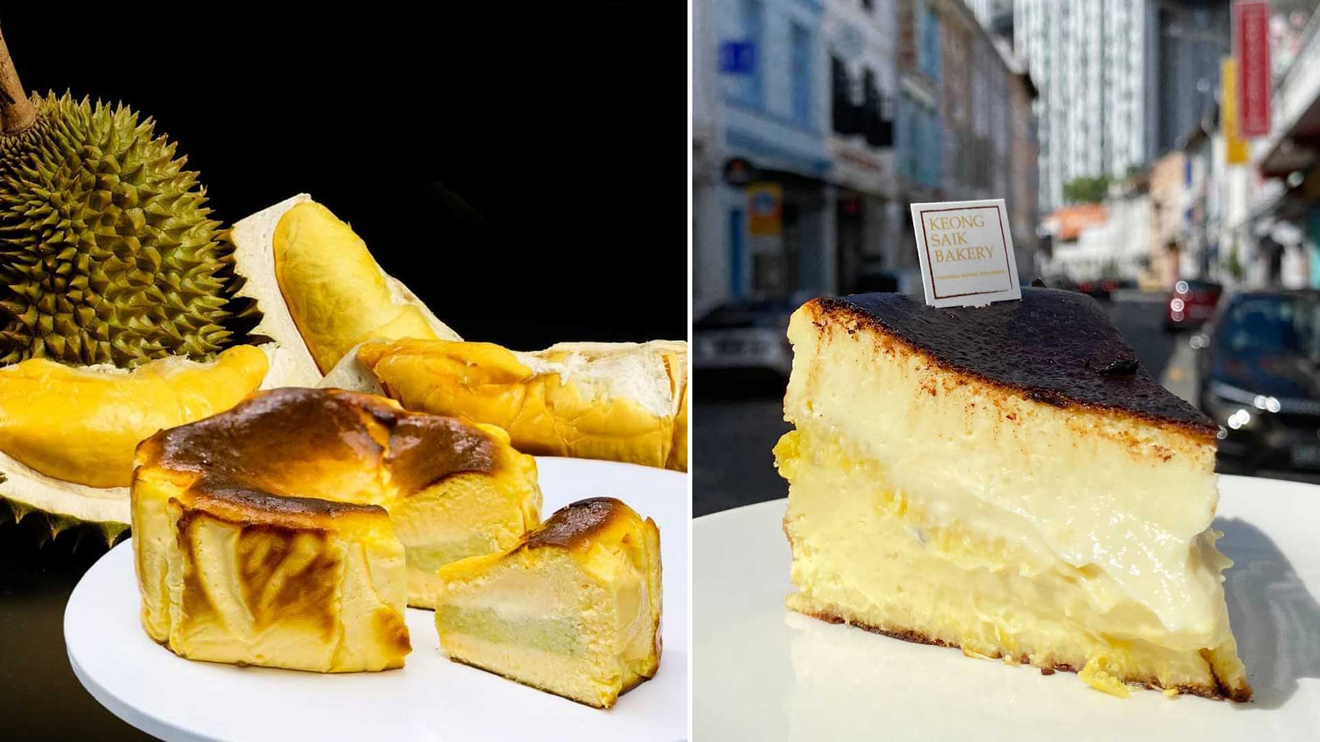 Two Durian Burnt Cheesecakes To Try, One With Ah Seng Mao Shan Wang Two Durian Burnt Cheesecakes To Try, One With Ah Seng Mao Shan Wang