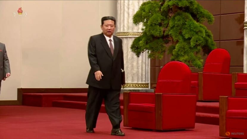 North Korea's Kim struts red carpet in dress sandals and a suit North Korea's Kim struts red carpet in dress sandals and a suit