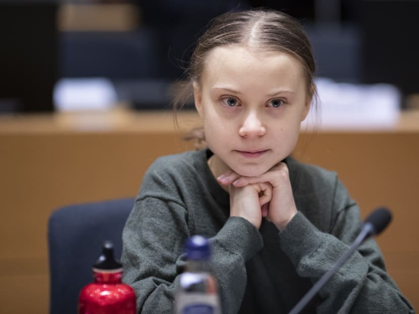 Swedish environmentalist Greta Thunberg arrives for a meeting at the Europa building in Brussels on March 5, 2020.