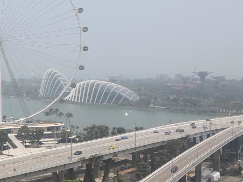 A view of the hazy conditions in Singapore on Sept 24, 2019.