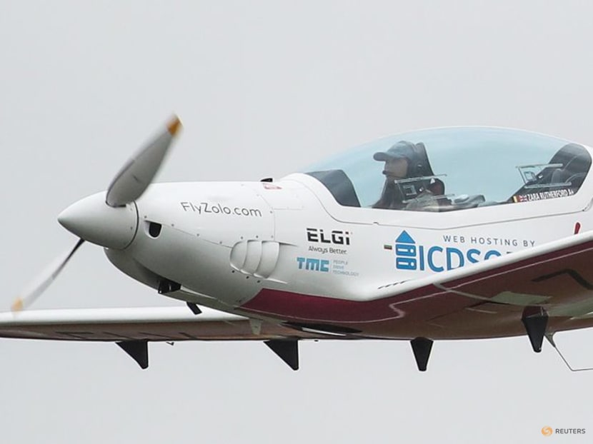 Teenager takes to the skies on round-the-world record bid Teenager takes to the skies on round-the-world record bid