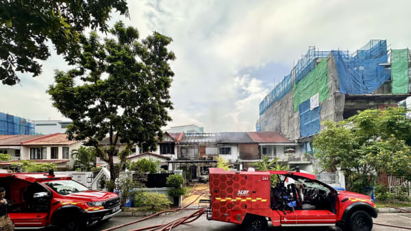 Fire in Katong engulfs terrace house, two neighbouring units also damaged