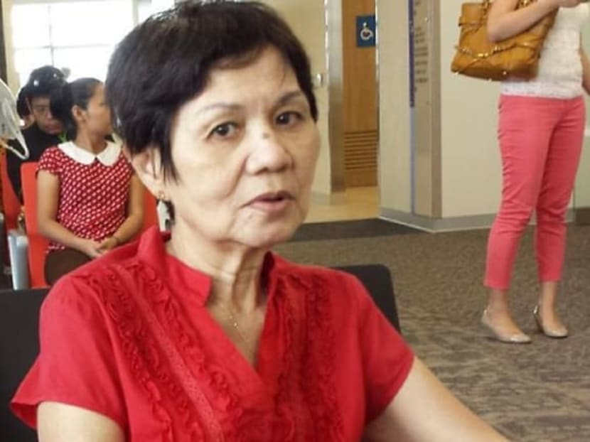 Madam Goh Guan Sin pictured a few days before she underwent brain surgery in 2014.