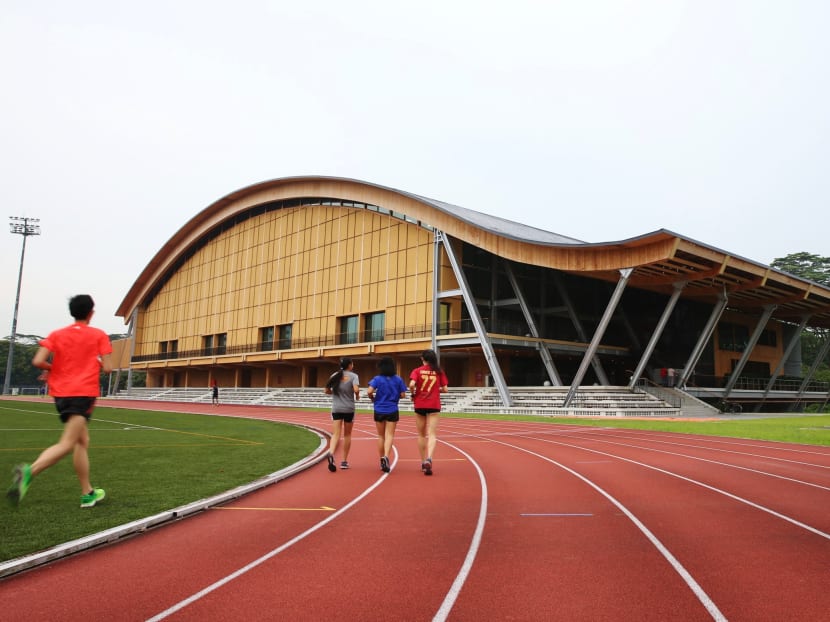 Nanyang Technological University’s new sports hall is the first South-east Asian mega-building built using innovative green tech. Photo: Koh Mui Fong/TODAY