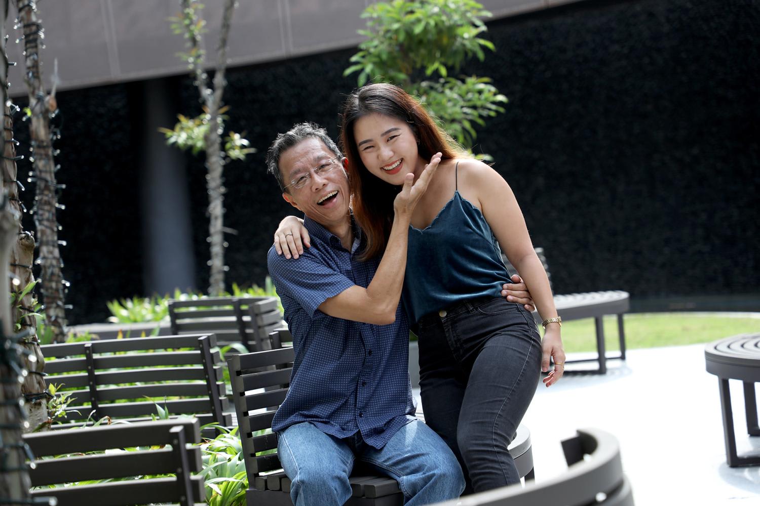 Gen Y Speaks writer Rae Fung and her father, Mr Raymond Fung. 