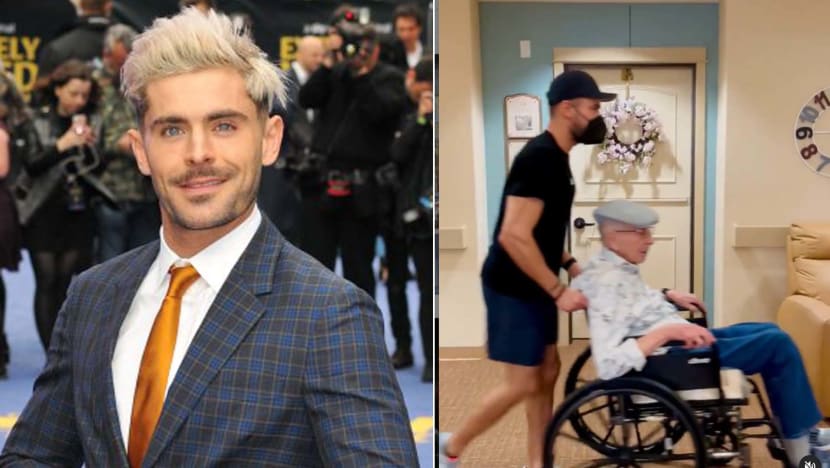 Zac Efron Jokingly Breaks Grandfather Out Of Nursing Home To Watch Euro 2020 At Home In Adorable Video