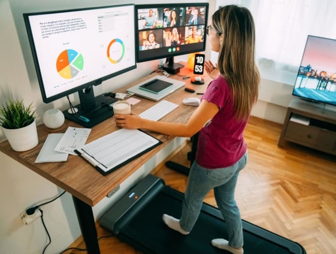 This Standing Desk and Walking Pad Combo from  Have