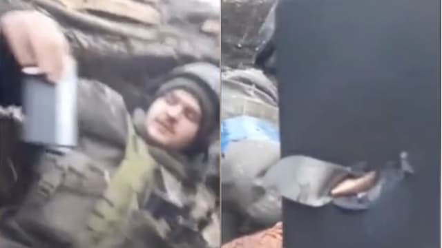 乌克兰军人战场上险中枪 手机为他挡下子弹保一命