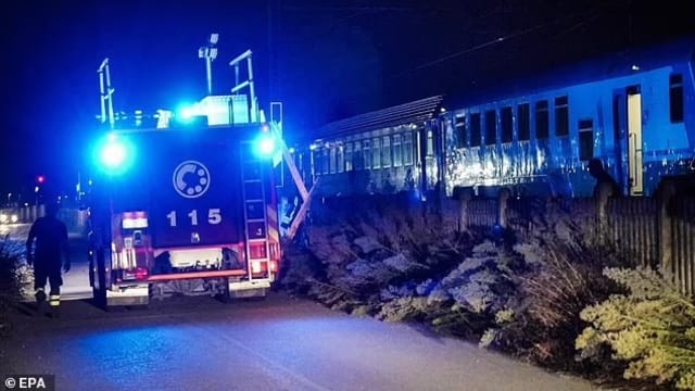 意大利五铁路工人在铁轨进行维修工作时 被火车撞死