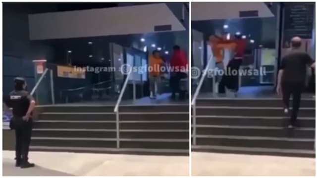 少年在滨海中心地铁站外玩滑板 SMRT涉动粗被停职