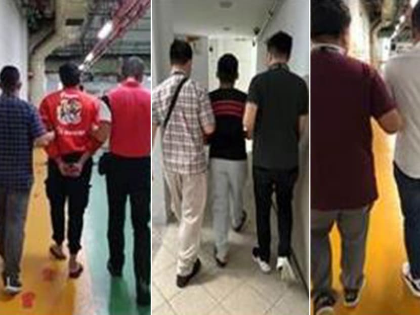 Suspected members of a job scam syndicated being arrested in a joint operation between Singapore and Malaysia police. Suspected members of a job scam syndicated being arrested in a joint operation between Singapore and Malaysia police.