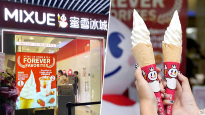 $1 Soft Serve Ice Cream Cone At First S’pore Outlet Of Popular Chinese Dessert Chain, Mixue