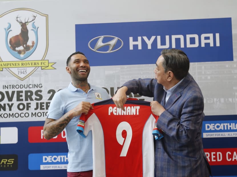 Jermaine Pennant has officially joined five-time S.League champions Tampines Rovers and will wear the No 9 jersey. Photo: Ernest Chua/TODAY