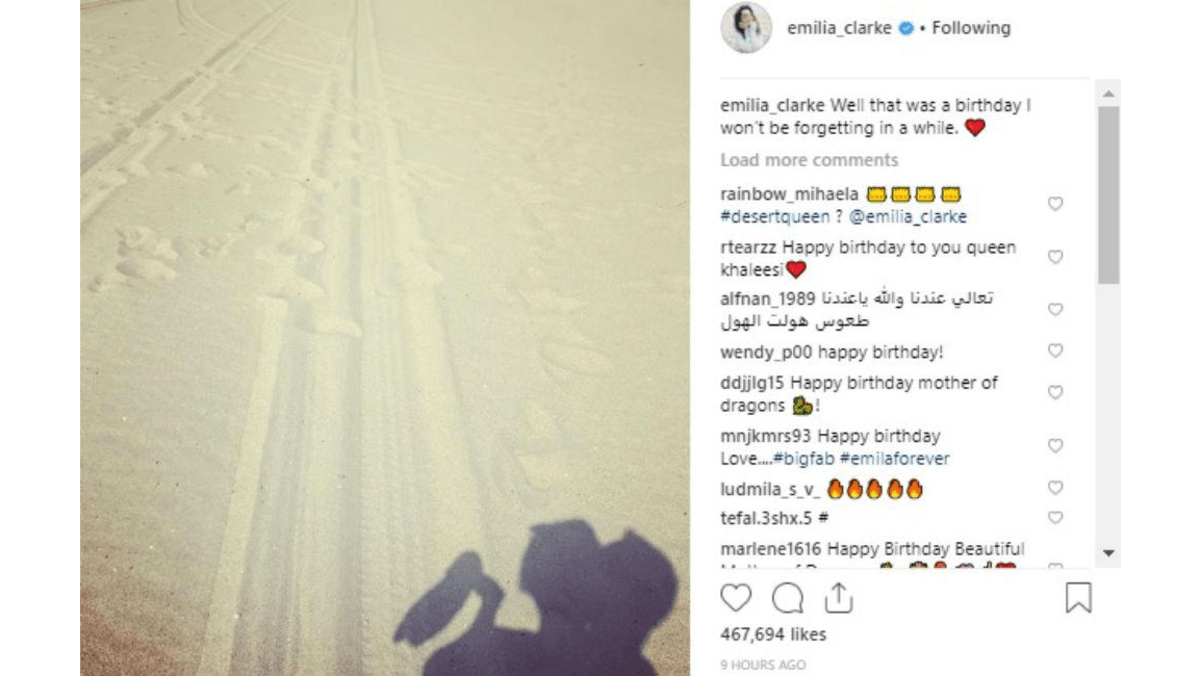 Emilia Clarke's new romance 8days
