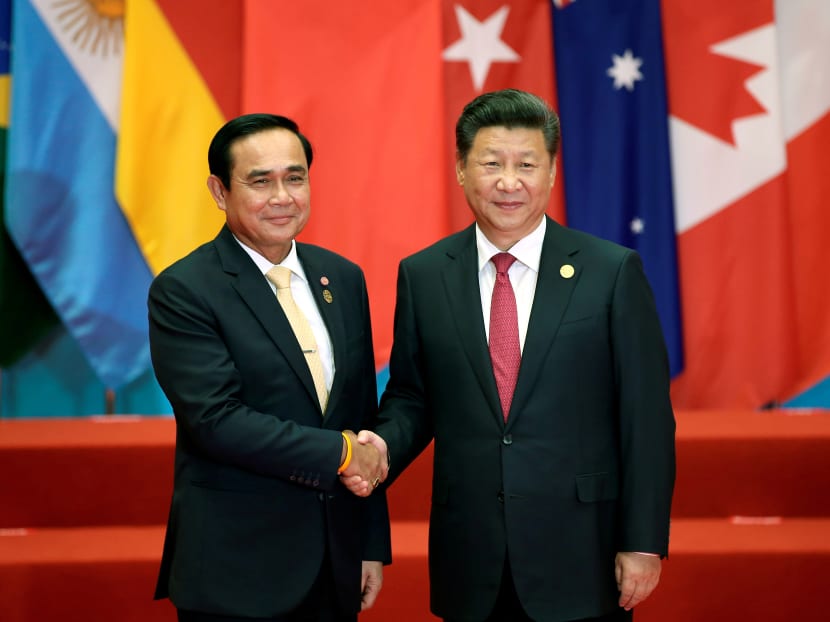 China’s President Xi Jinping with Thailand’s Prime Minister Prayuth Chan-ocha during the G20 Summit in Hangzhou, China, in September last year. Based on past lessons, the current military regime may feel it has gone too far with China and has lost leverage in the process, and may now try to rebalance with the United States. Photo: Reuters