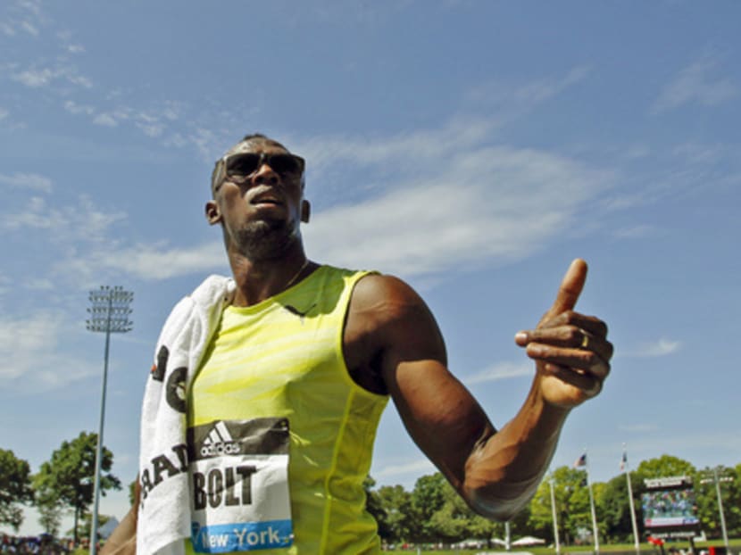 Jamaica’s Usain Bolt celebrating after winning the 200m at the IAAF Diamond League Grand Prix track and field competition in New York on June 13. The sprinter says it bothers him to know that an athlete he looks up to, such as Tyson Gay, is banned for drugs. Photo: Reuters