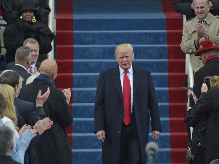 Donald Trump arrives on the platform at the US Capitol in Washington, DC, on January 20, 2017, during his swearing-in ceremony. Photo: AFP