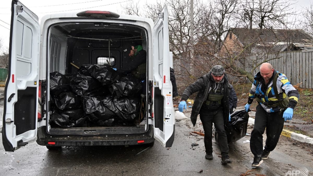 Dead bodies pile up in Bucha as Ukraine demands new Russia sanctions over ‘massacre’