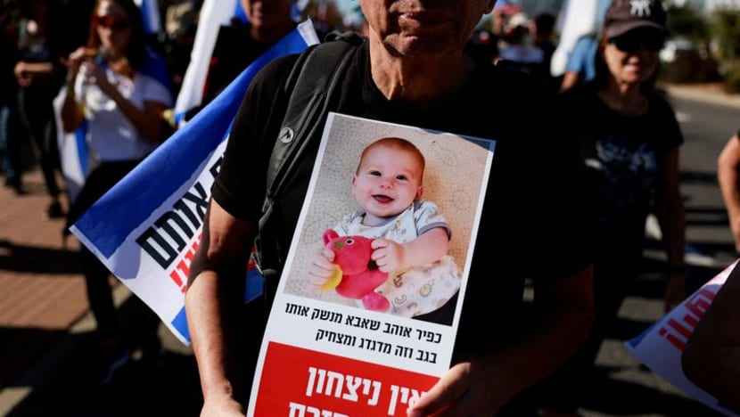2023 11 15t095856z 1 lynxmpejae0c6 rtroptp 3 israel palestinians hostages march