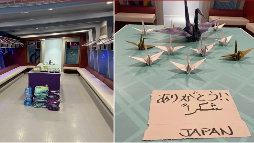 Pasukan Jepun tinggalkan bilik persalinan dengan begitu bersih, serta nota terima kasih 