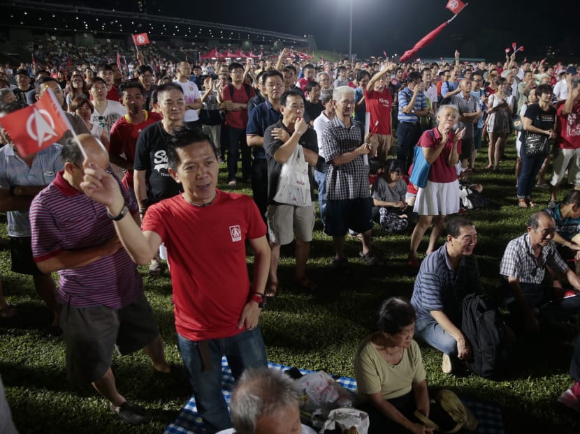 Singapore Democratic Party's second rally for the Bukit Batok by-election held at Bukit Gombak stadium on May 1, 2016. Photo: Jason Quah