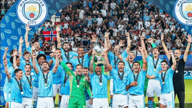  欧洲超级杯：曼彻斯特市队击败塞维利亚队夺冠