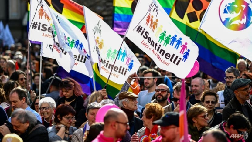 Protests as Italy limits rights of same-sex parents Protests as Italy limits rights of same-sex parents