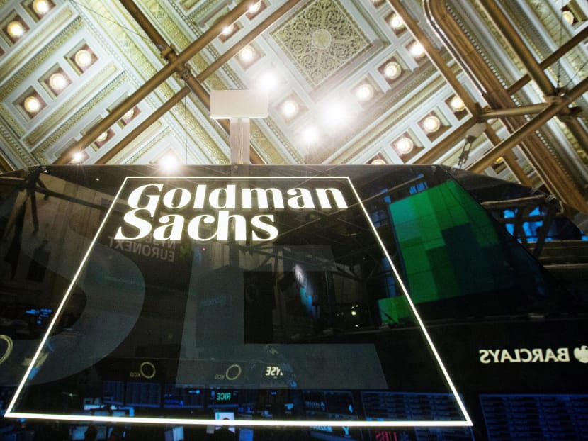 A Goldman Sachs sign at the New York Stock Exchange. Reuters file photo