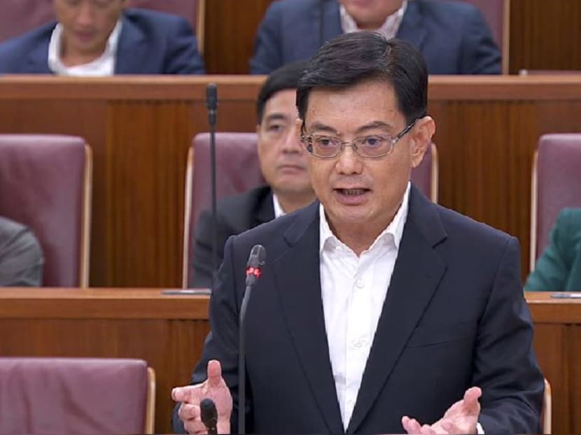A screen grab of Mr Heng delivering his parliamentary motion speech on Tues (Nov 5).