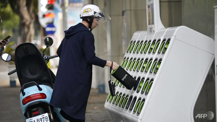 2 electric motorcycle battery swap and charge stations launched in Singapore