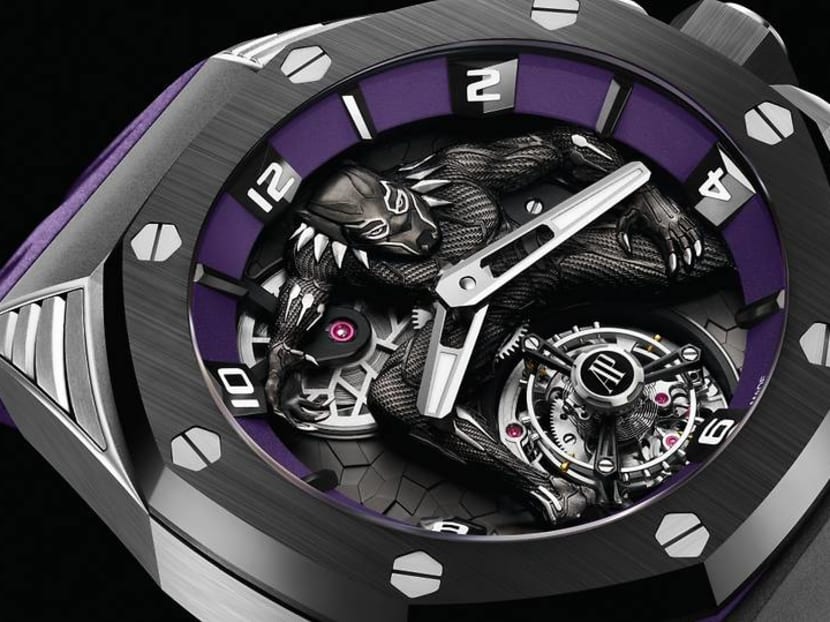 audemars piguet collaborates with marvel on black panther royal oak watch