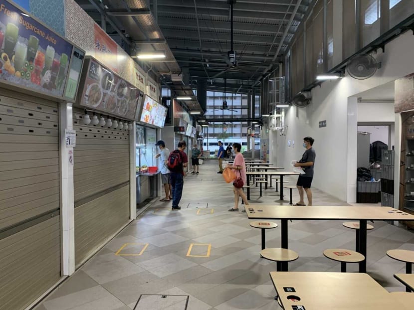 Only 14 of the 34 hawker stalls remain occupied and only six were open when TODAY visited the Jurong West Hawker Centre on May 5, 2020.