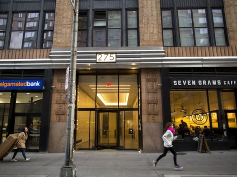 The building that the Florida-based company Devumi listed as its address, in Manhattan. Photo: The New York Times The building that the Florida-based company Devumi listed as its address, in Manhattan. Photo: The New York Times