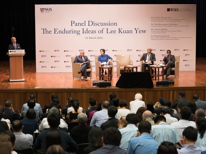 Dr Subrahmanyam Jaishankar, Foreign Secretary of India, Ministry of External Affairs, India delivers his speech at The Enduring Ideas of Lee Kuan Yew Forum to commemorate the legacy of Singapore’s founding Prime Minister on his first death anniversary. Photo: Ray Chua