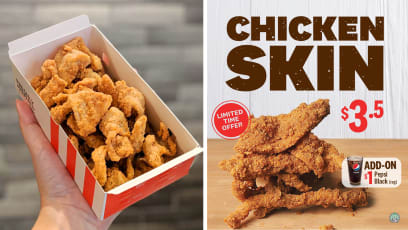 KFC Singapore Launching Crispy Chicken Skin, Minus The Meat