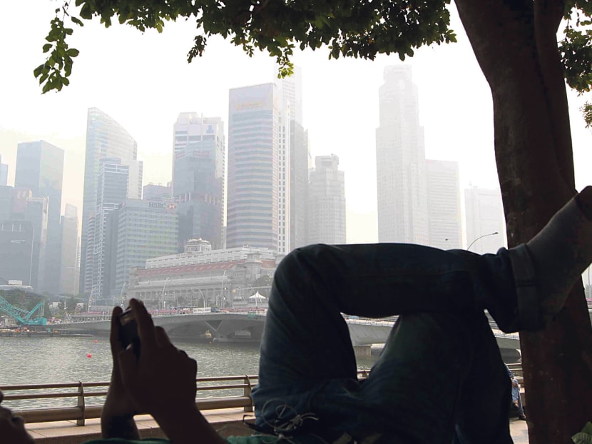 Haze improves, air quality in moderate range