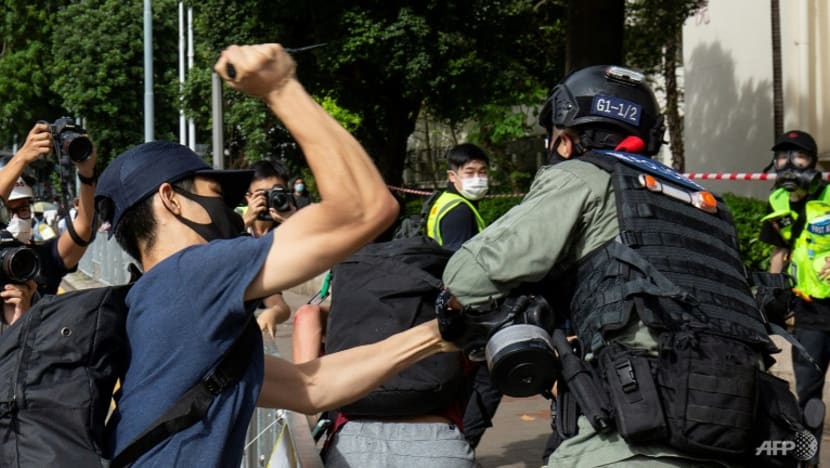 Hong Kong man jailed for stabbing police at protest Hong Kong man jailed for stabbing police at protest