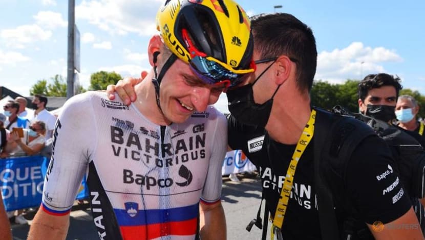 Cycling-All smiles for Bahrain Victorious as Mohoric wins Tour stage Cycling-All smiles for Bahrain Victorious as Mohoric wins Tour stage