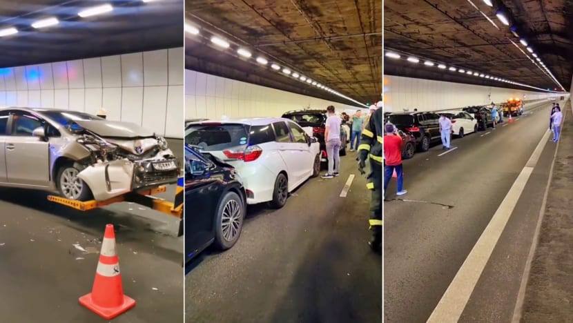 Woman and 14-year-old girl taken to hospital after KPE accident involving 9 vehicles