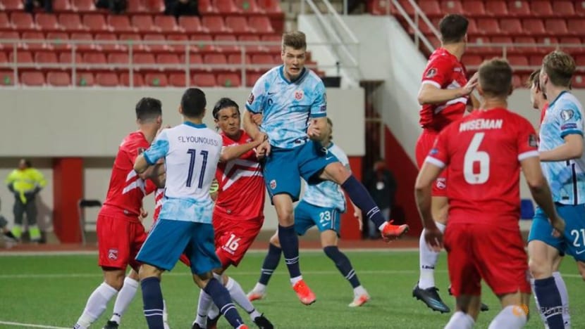 Norway players make Qatar protest in World Cup qualifier Norway players make Qatar protest in World Cup qualifier