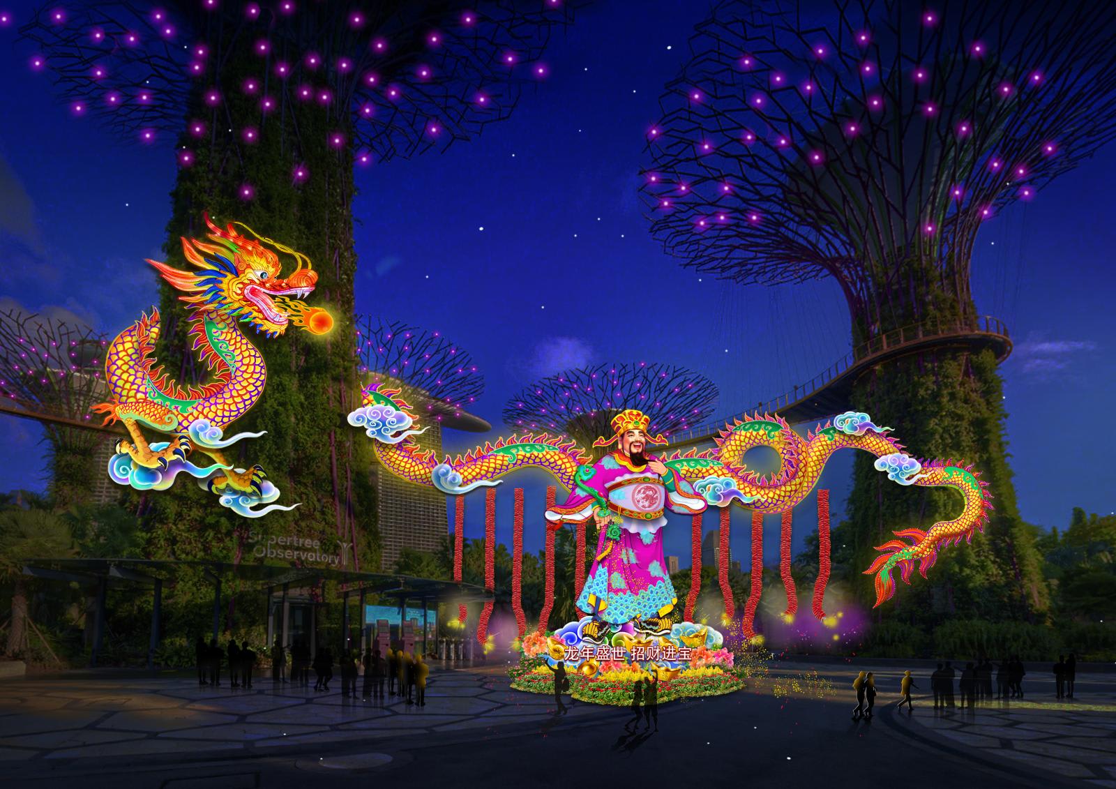 Singapores Dazzling Dragon Themed Decor Delight for Chinese New Year