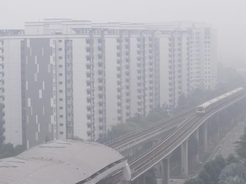 The haze in Singapore in September 2015. TODAY file photo