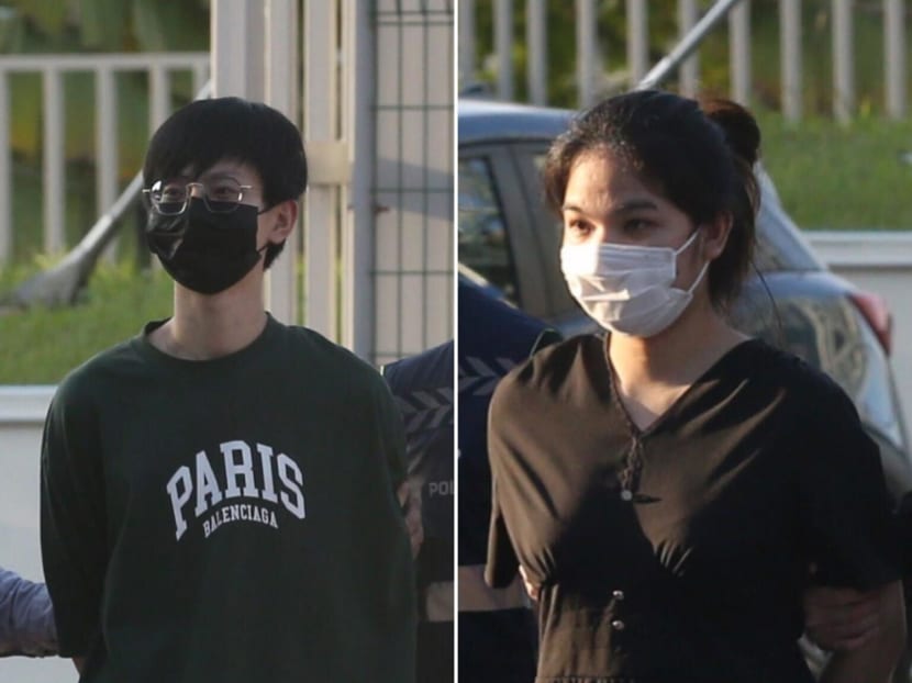Pi Jiapeng (left) and Pansuk Siriwipa (right) were handed over to the Singapore Police Force at Woodlands Checkpoint on Aug 11, 2022. Pi Jiapeng (left) and Pansuk Siriwipa (right) were handed over to the Singapore Police Force at Woodlands Checkpoint on Aug 11, 2022.