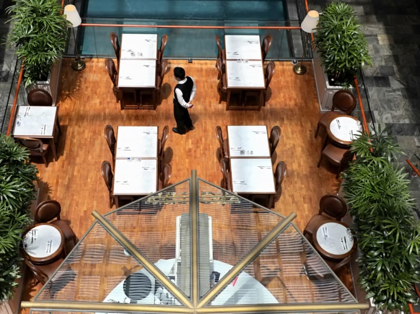 A view of a cafe in a hotel taken on Feb 18, 2020. The Government has put out a special package to help businesses in the tourism, retail and food services sector, but some business operators are still edgy.