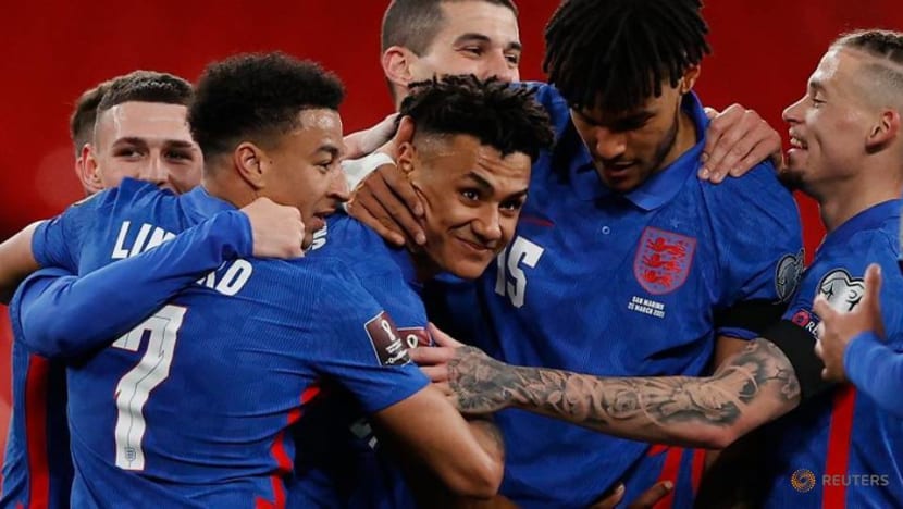 Football: Calvert-Lewin scores twice as England thump San Marino Football: Calvert-Lewin scores twice as England thump San Marino