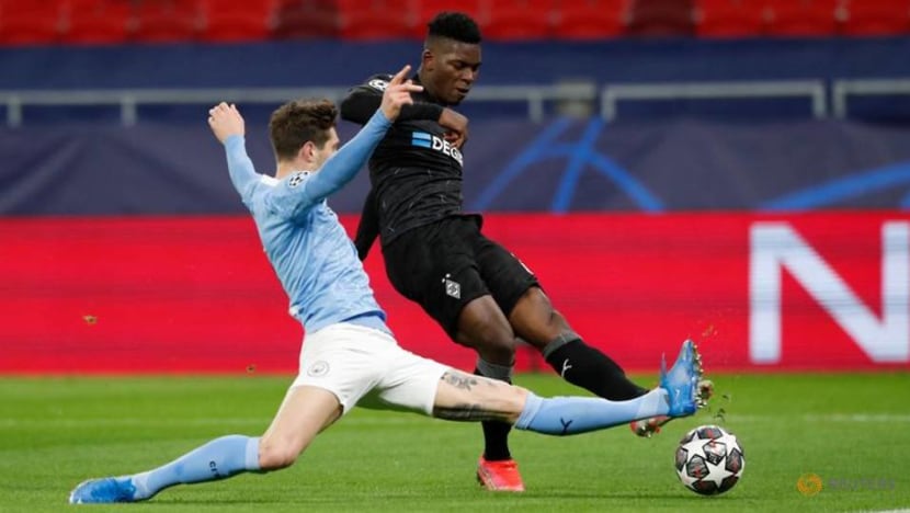 Football: Manchester City stroll past Moenchengladbach into Champions League quarters Football: Manchester City stroll past Moenchengladbach into Champions League quarters