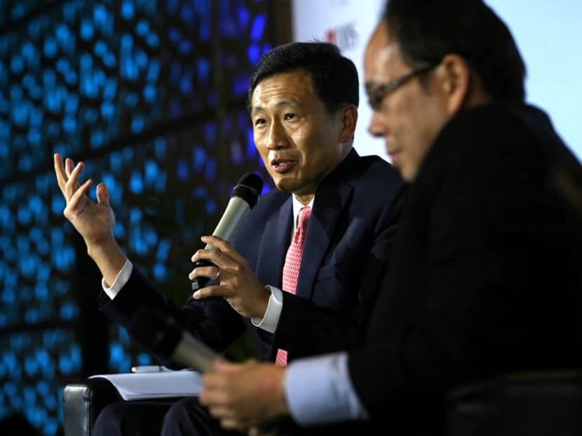 Mr Ong Ye Kung, Minister for Education, answers questions during a Q&A session moderated by Professor Euston Quah, President of the Economic Society of Singapore, during the Economic Society of Singapore Annual Dinner 2018 on Wednesday, July 25, 2018.